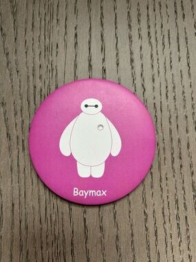 Preowned Pink Baymax Round Mirror Excellent Condition Portable Cute Accessory